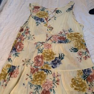 Yellow floral blouse